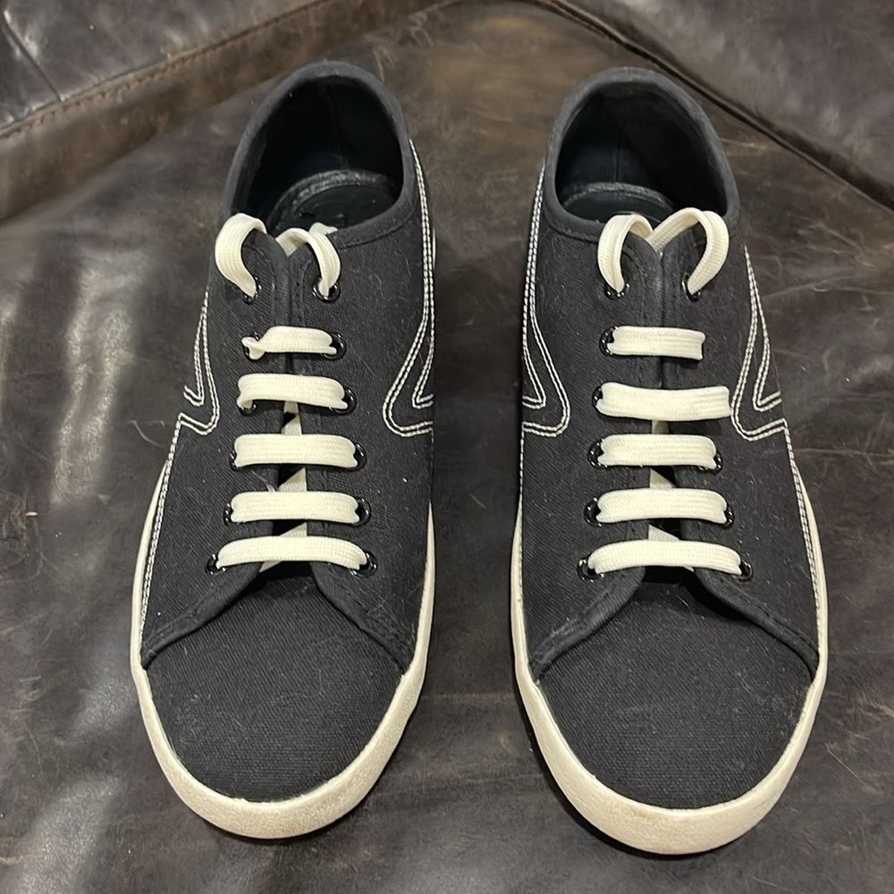 Rag and bone Black low top Retro Canvas Court Sneakers in size 7.5